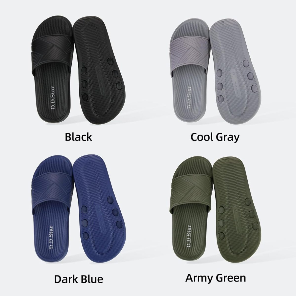 ⁦D.D.Star Slippers For Men And Women, Extra Thick Soft Indoor & Outdoor Sandals for Men And Women, Non-slip Shower Shoes Bathroom Sandals.⁩ - الصورة ⁦6⁩