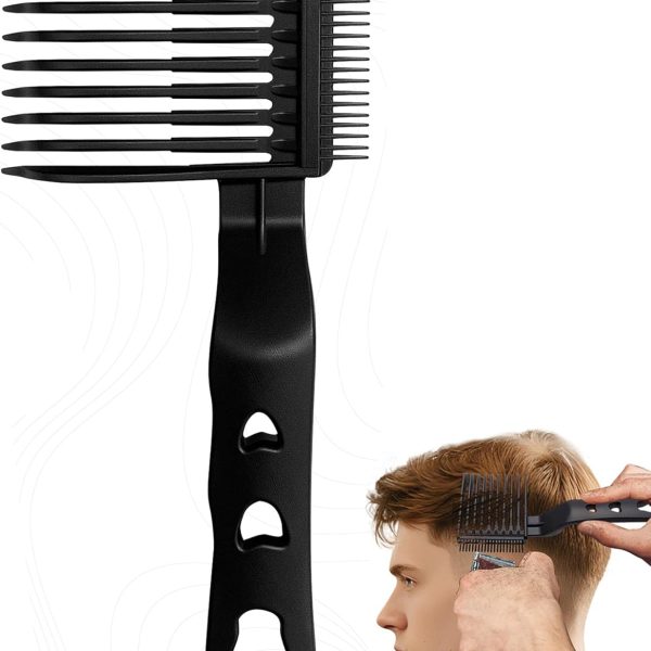 Blend Friend Professional Fade Comb Black Barber Hair Cutting Comb for Men & Boys, Self Haircut Tools for Fading & Blending, Salon or Home Use