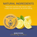 ⁦Seven Potions Beard Wax for Men — Medium Hold Styling Wax to Shape And Nourish Your Beard — All-Natural, Vegan, Cruelty Free — Citrus Tonic (1 FL OZ)⁩ - الصورة ⁦6⁩