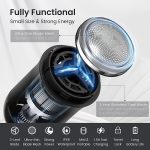 ⁦Excefore Portable Electric Shaver, Mini Rechargeable Waterproof Razor, Electric Razor for Men, Face, White, 3-Blade, Foil Head, 7000RPM, Fast Charging, Travel Lock, Men's Grooming, Adult Men⁩ - الصورة ⁦3⁩