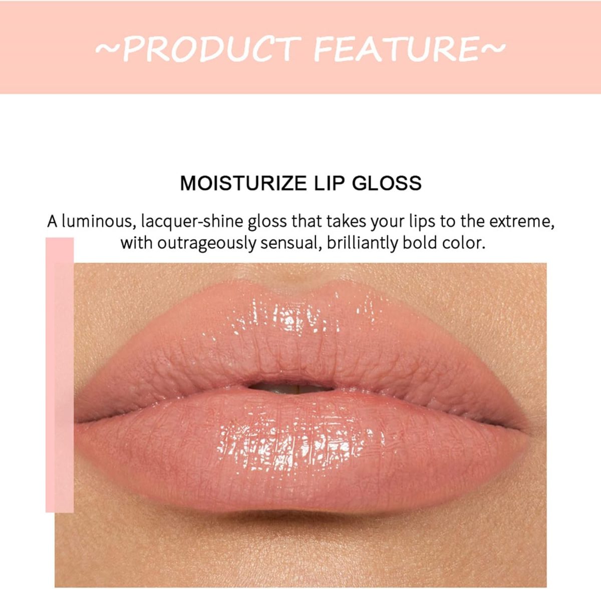⁦MAEPEOR Shiny Lipgloss Set 6PCS Smooth Moisturizing Lip Gloss Neutral Nude Nourishing Glossy Lipgloss (6PCS Set B)⁩ - الصورة ⁦4⁩