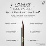 ⁦Stila Stay All Day Waterproof Liquid Eye Liner - Dark Brown for Women 0.016 oz Eyeliner, White⁩ - الصورة ⁦3⁩