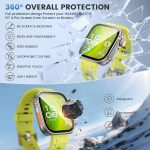 ⁦Vurtboly 2Pack Case Compatible with Huawei Watch Fit 4 Pro 2025, Rugged Protective Bumper PC Cover with Buit-in Screen Protector, Full Coverage Case Accessories for Huawei Watch Fit 4 Pro Titanium⁩ - الصورة ⁦3⁩