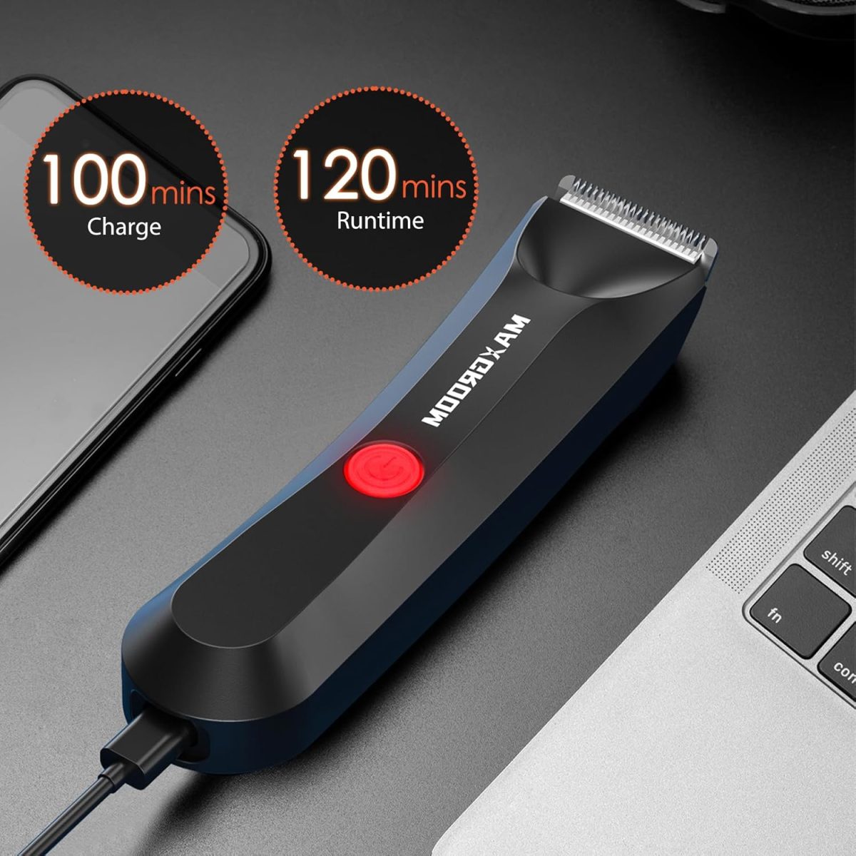 ⁦Body Hair Trimmer for Men,MAXGROOM Waterproof Pubic Hair Trimmer, Replaceable Ceramic Blade Heads Ball Trimmer/Shaver⁩ - الصورة ⁦5⁩