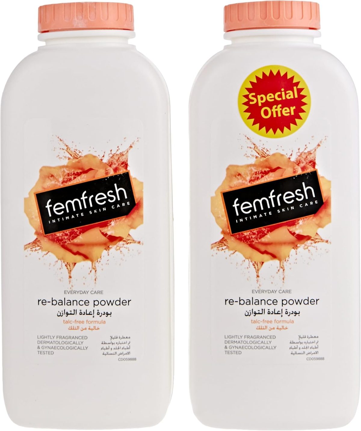 ⁦Femfresh Daily Powder with Delicant Scent Twin Pack 200g⁩ - الصورة ⁦2⁩