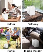 ⁦Avcbno Compact refrigerator Portable Car Freezer 8L Mini Fridge Refrigerator Car Home Dual Use Fridge Car Cooler Heater Travel Refrigerator(Blue)⁩ - الصورة ⁦5⁩