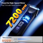 ⁦VIKICON 2-in-1 Manscape Trimmer & Shavers for Men: No-Nick Full Body Electric Razor for Pubic, Balls, Back Hair w/Dual-Head Trimmer & Foil Blades - Waterproof Groomer Kit w/Light, Travel Lock & Pouch⁩ - الصورة ⁦3⁩