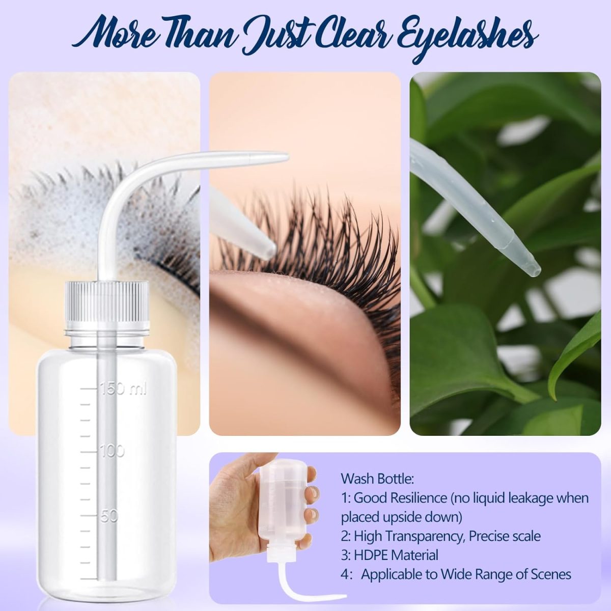 ⁦LZM Lash Shampoo Kit Lash Cleaning - Lash Wash Cleaning Kit with Fan for Cluster Lash/Eyelash Extensions/False Lash, Lash Bath, Lash Foam, Lash Soap, Lash Care, Wash Bottle, Sulfate & Oil Free, 60ml⁩ - الصورة ⁦5⁩