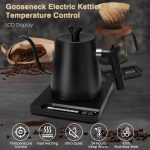 ⁦Prosight Electric Gooseneck Kettle,Fast Boiling Pour Over Electric Water Kettle,304 Stainless Steel Coffee Kettle with Boil-Dry Protection,Keep Warm,Temperature Indicate,Touch Screen Panel, 1000W,1L⁩ - الصورة ⁦6⁩