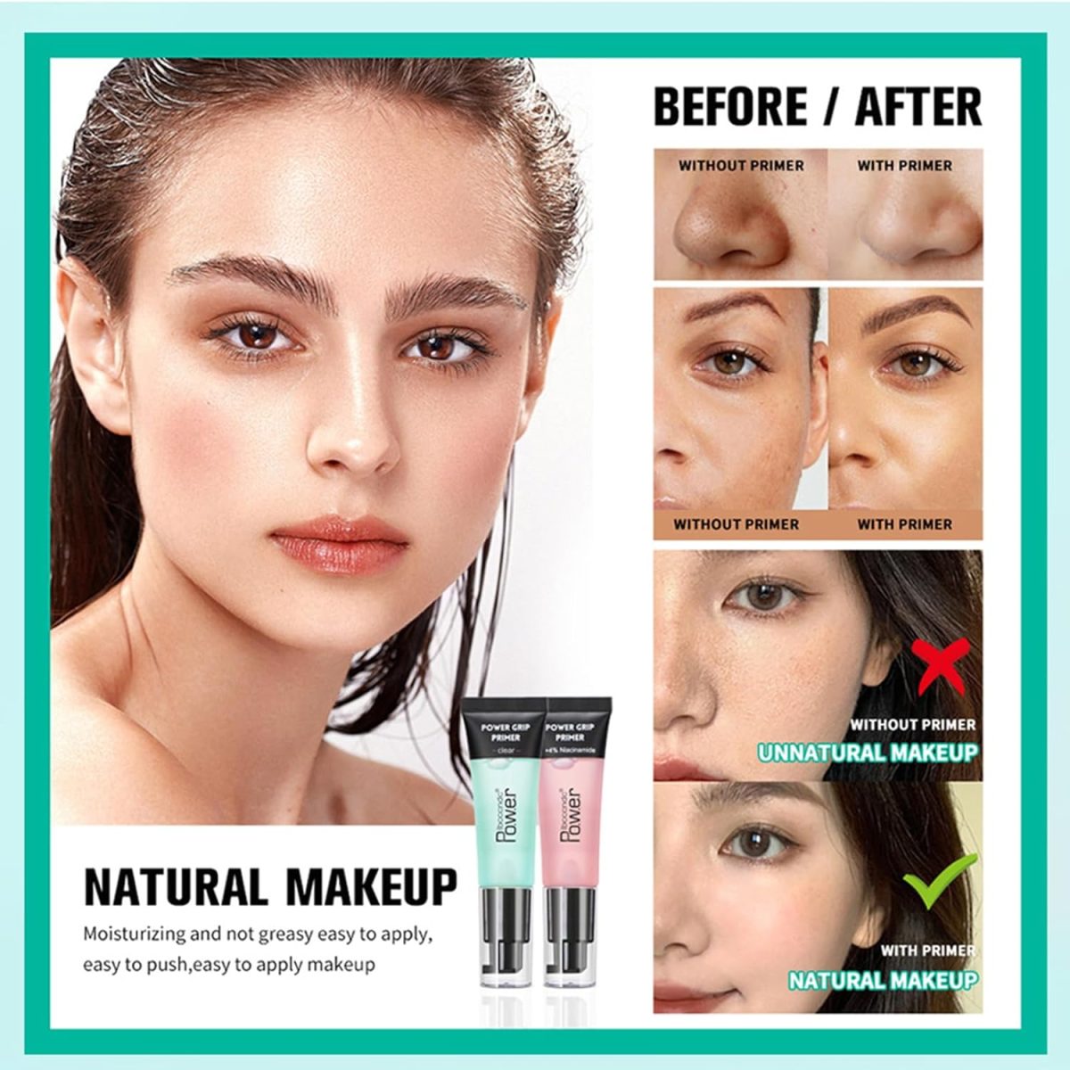 ⁦Labymos 24ml Moisturizing Primer Gel Face Primer Cream Hydrating Pore-blurring Gel Primer Eye Face Base Primer for Long-lasting Makeup⁩ - الصورة ⁦2⁩
