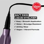 ⁦Urban Decay 24/7 Inks Liquid Eyeliner Pen – Water-Resistant, Smudge-Proof – Up to 24HR Wear – Ergonomic Grip – Vegan & Cruelty Free – Zero (Matte Black, Brush Tip)⁩ - الصورة ⁦3⁩