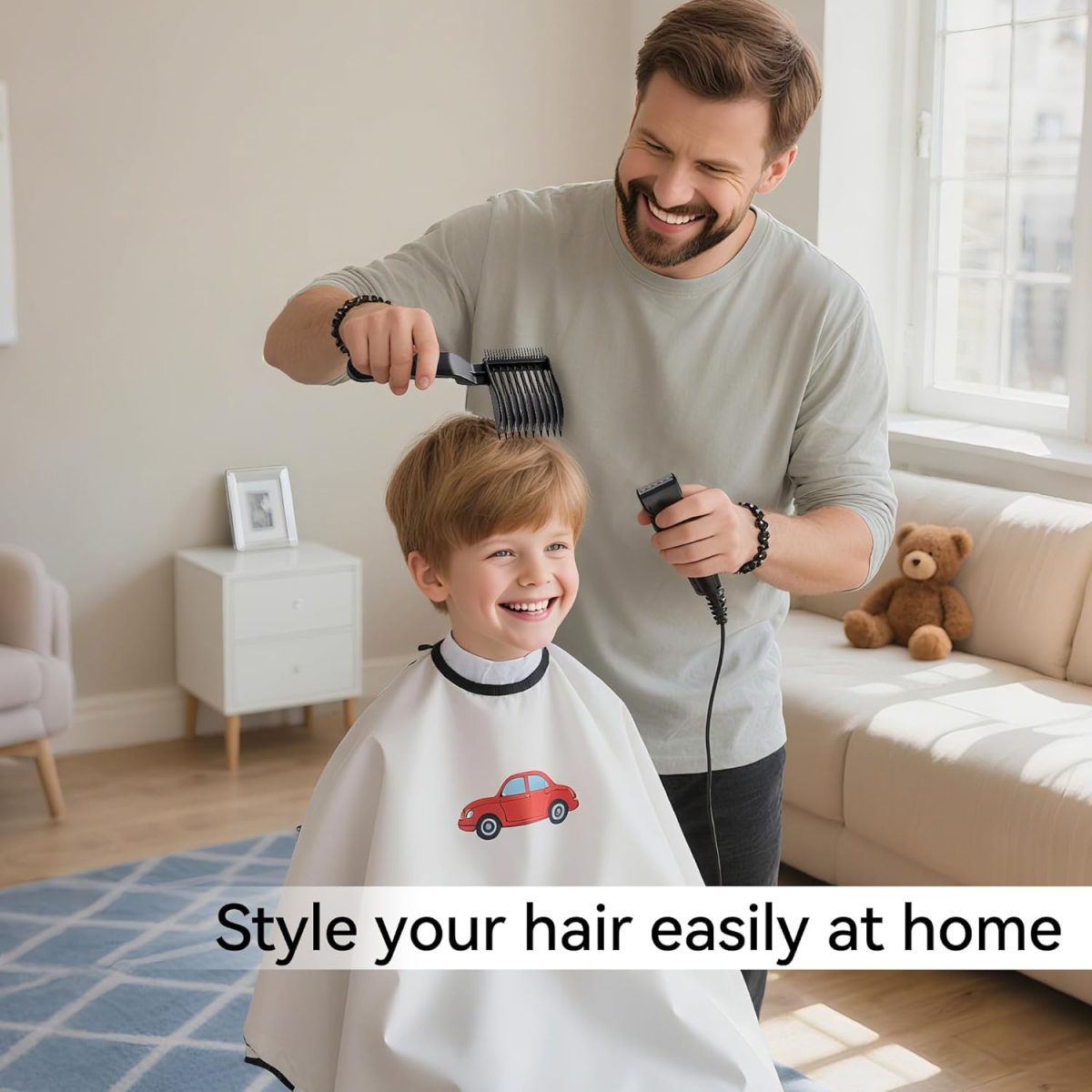 ⁦Blend Friend Professional Fade Comb Black Barber Hair Cutting Comb for Men & Boys, Self Haircut Tools for Fading & Blending, Salon or Home Use⁩ - الصورة ⁦6⁩