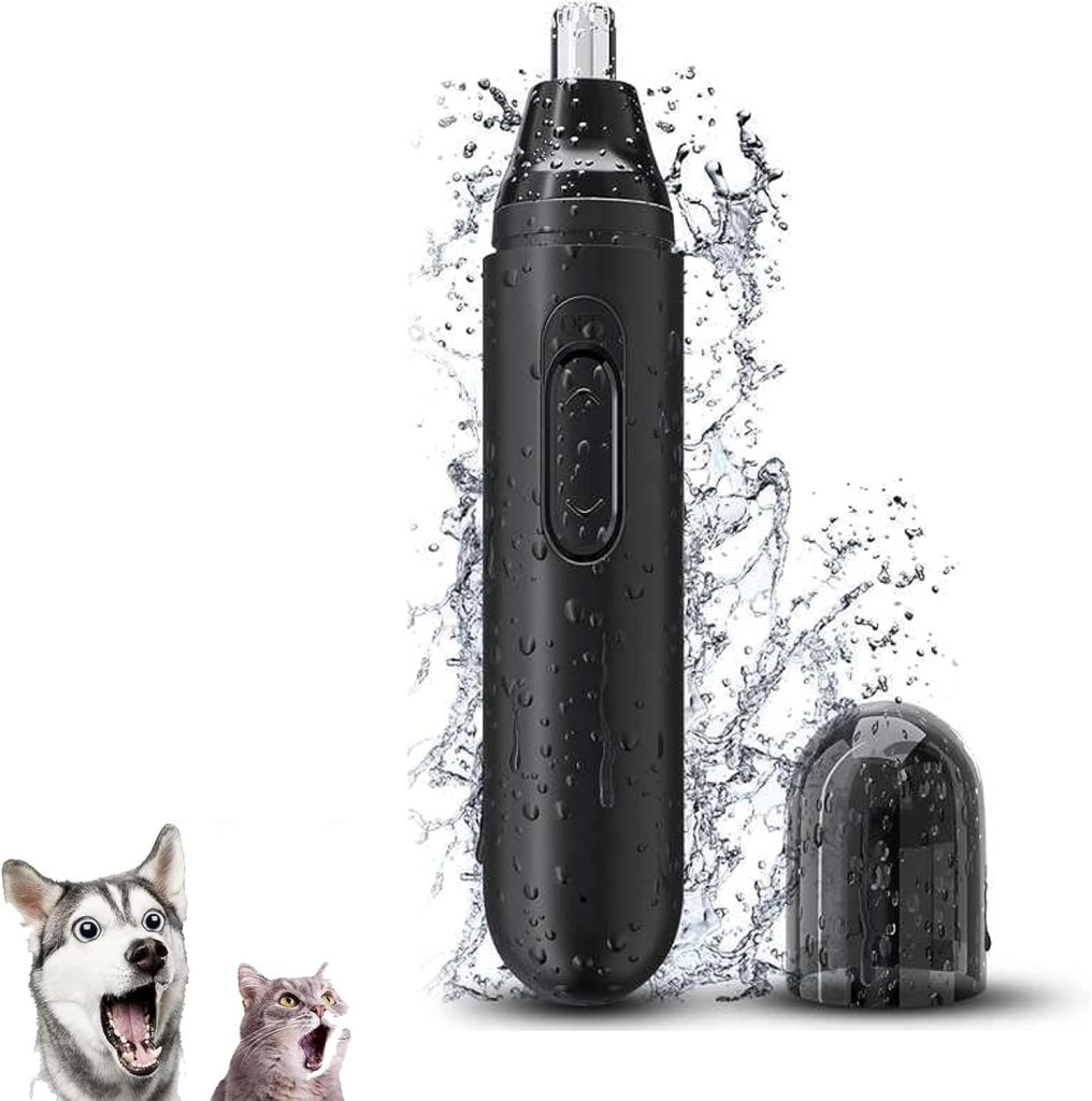 KASTWAVE Nose Hair Trimmer, Electric Nose and Ear Hair Trimmer, Battery-Powered Waterproof Stainless Steel Head, Painless Trimming for Men and Women