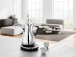 ⁦ALSAIF 900W Electric Arabic Coffee Maker with a Comfortable Handle and Digital Screen for Time and Temperature Display, 1 Liter, silver E03307 2 years warranty.⁩ - الصورة ⁦5⁩