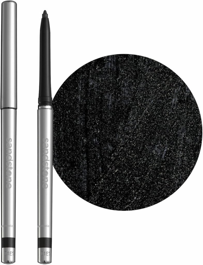 Sandstone Scandinavia Black Hypoallergenic Eyeliner Waterproof - Unscented Metallic Black Eye liner - Vegan & Cruelty Free Eye Pencil - Colored Eyeliners for Sensitive Eyes - Black Eyeliner Pencils