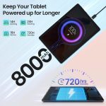 ⁦كينستون تابلت اندرويد 10.1 انش، ذاكرة RAM 8GB وروم 256GB (1TB قابل للتوسيع)، ثماني النواة 2.0GHz، بطارية 8000mAh، شاشة FHD IPS، اتصال 4G LTE، واي فاي ثنائي النطاق، كاميرا 13MP، معتمد من جي ام اس⁩ - الصورة ⁦4⁩