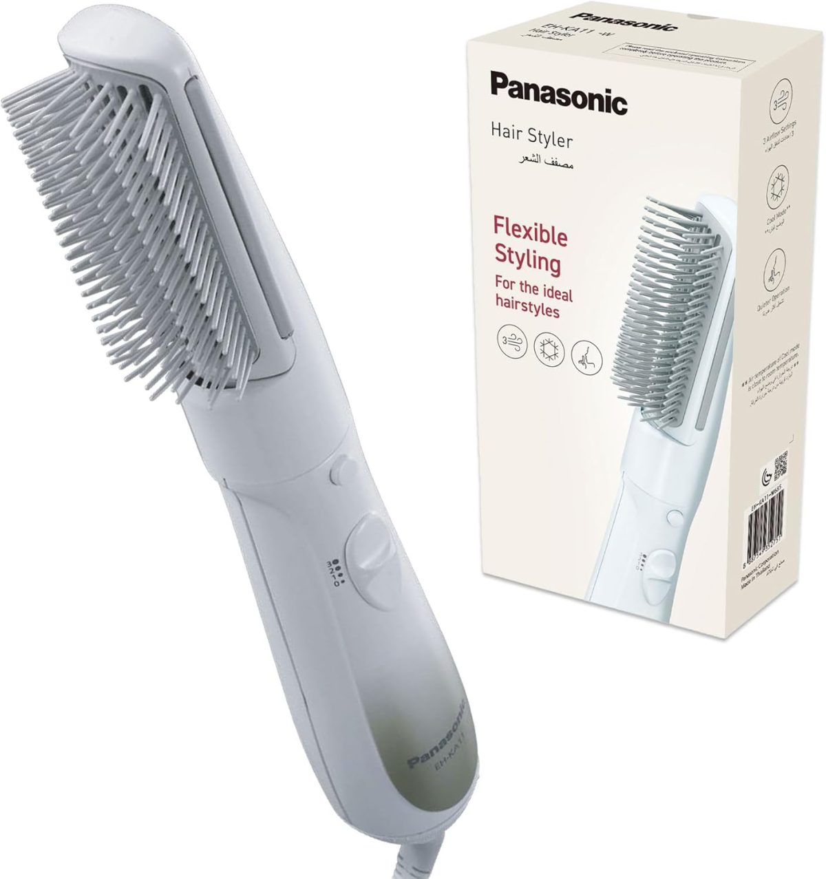 Panasonic EH-KA11 Hair Styler, White, MEDIUM