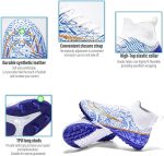 ⁦QUARRYUS Men's Soccer Shoes for Boys Anti-Skid Training Sneakers Football Boots Children Outdoor Casual Sports Shoes⁩ - الصورة ⁦4⁩