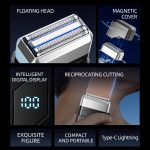 ⁦Electric Razor for Men, Mini Electric Foil Shavers, IPX6 Waterproof Wet Dry Face Razor, Portable Travel Electric Shaver, Led Display, USB Type-C Charging (Black)⁩ - الصورة ⁦3⁩