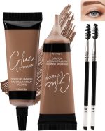 NALACAL Auburn Tinted Eyebrow Gel Kit - 2PCS Brow Thickening Gel with Dual Brushes: Waterproof, Long-Lasting Brow Filler and Defining Gel for Natural, Fuller Eyebrows – Ideal Makeup Gift Set for Women