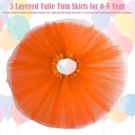 ⁦THE WHITE SHOP Kids Tutu Skirts 3 Layered Tulle, Fit Most 4-11 yrs Little & Big Girls for Dance Party Costume⁩ - الصورة ⁦2⁩