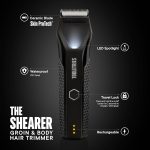 ⁦TOOLETRIES The Shearer - Groin & Body Hair Trimmer for Men, Electric Shaver for Pubic Hair, Balls, Groin, Chest, Legs, Waterproof Wet/Dry Clippers, Rechargeable, Bonus Shower Kit⁩ - الصورة ⁦2⁩