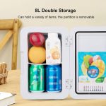 ⁦DDCVFREE Mini fridge ثلاجات صغيرة محمولة ثلاجة ثلاجة ثلاجة بارد ثلاجة بارد الثلاجة الثلاجة الثلاجة الثلاجة(Gold)⁩ - الصورة ⁦4⁩
