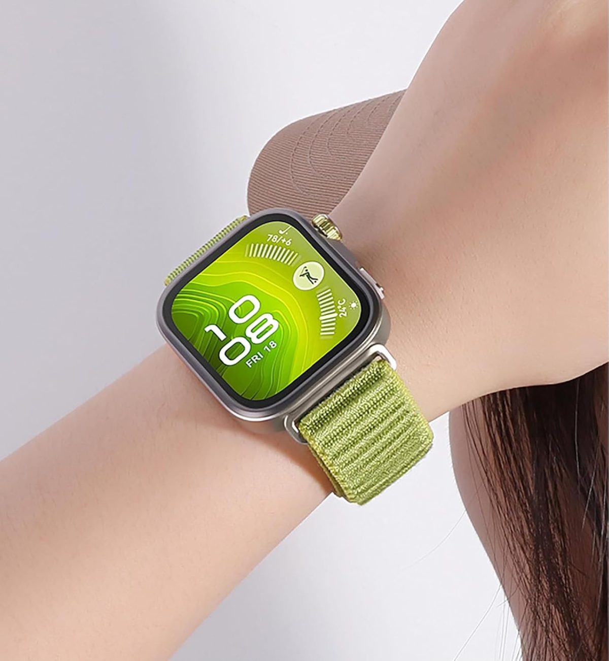 ⁦GIOPUEY Compatible with Huawei Watch Fit 4 Pro/Fit 4/3, Soft Nylon Braided Strap [Unisex] [Breathable], per Huawei Watch Fit 4 Pro/Fit 4/3⁩ - الصورة ⁦6⁩