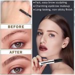 ⁦Azonee Air Cushion Eyebrow Gel Kit, Dark Brown and Light Brown Eyebrow Gel with Dual-Ended Eyebrow Brush, Clear Brow Gel, Trimmer, Long Lasting Waterproof Eyebrow Cream for Brow Shaping and Styling⁩ - الصورة ⁦4⁩