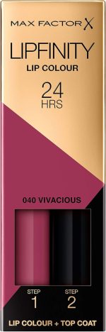 Max Factor Lipfinity Lipstick with Gloss , Vivacious 040
