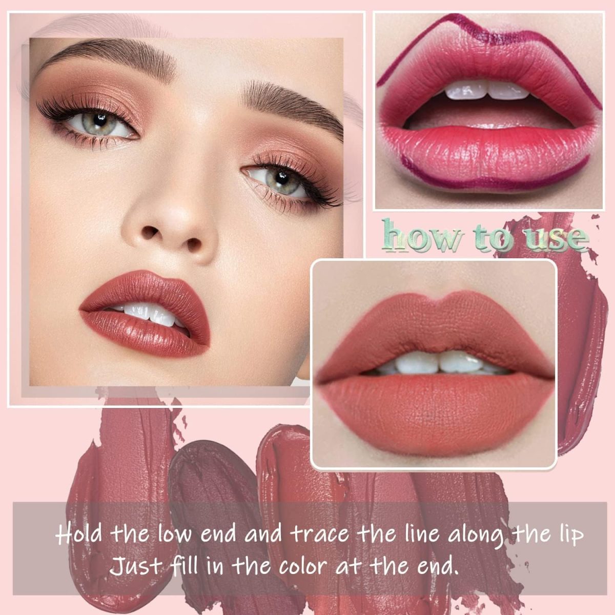 ⁦YHRY 3 Piece Nude Matte Lipstick Set, Natural Nude Lipstick, Velvet Air Moisture Smooth Crayon Lip Stain, 24 Hour Superstay, Long Lasting Waterproof Lip for Women Makeup⁩ - الصورة ⁦3⁩