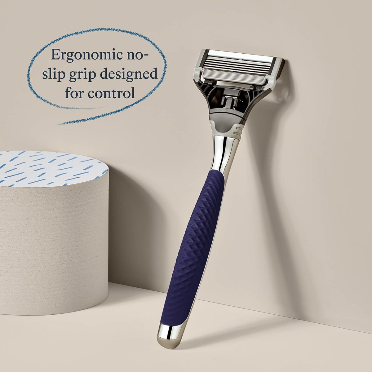 ⁦Harry's Shaving Kit for Men - Razor Handle and 3 Razor Blade Refill Cartridges - Chrome Edition⁩ - الصورة ⁦3⁩