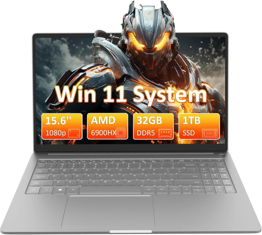 Auusda 15.6" FHD Gaming Laptop, AMD Ryzen 9 6900HX (8/16, 4.9GHz), 32GB RAM, 2TB SSD, Pro Edition OS, Ultimate Performance