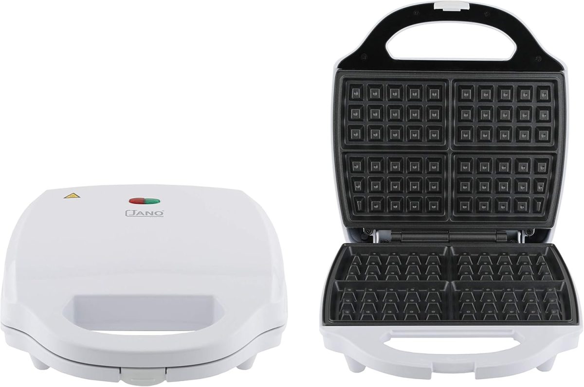 JANO 1400W Electric Waffle Maker, White, JN1366 2 Years warranty