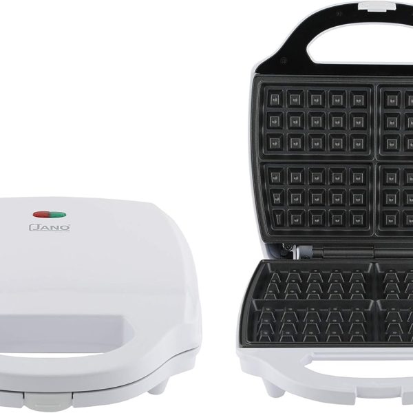JANO 1400W Electric Waffle Maker, White, JN1366 2 Years warranty