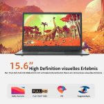 ⁦Morostron Laptop with 4GB DDR4 and 192GB SSD, 15.6 Inch Laptop with System and Quad-Core Processor, Webcam, USB 3.0, WiFi, Bluetooth 4.2, Mini HDMI, Grey⁩ - الصورة ⁦3⁩