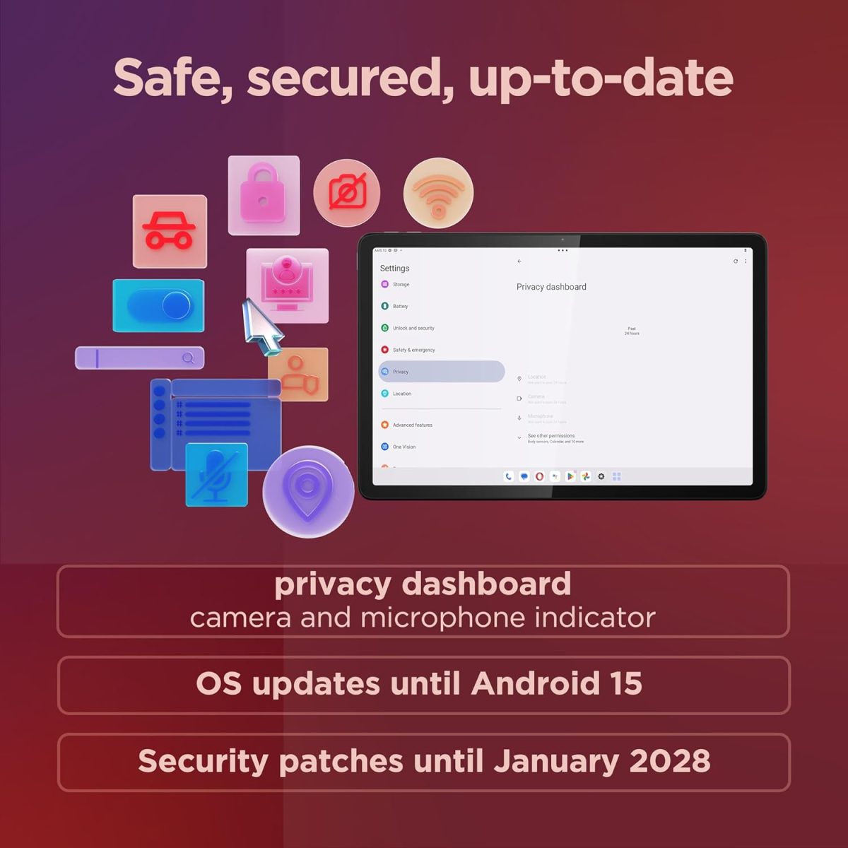 ⁦تابلت تاب ام 11 أندرويد، شاشة 11 بوصة FHD 1200p | 128 GB، قلم لينوفو تاب، واي فاي، ذاكرة RAM 4GB، لون رمادي لونا، مصمم للترفيه المحمول من لينوفو⁩ - الصورة ⁦10⁩