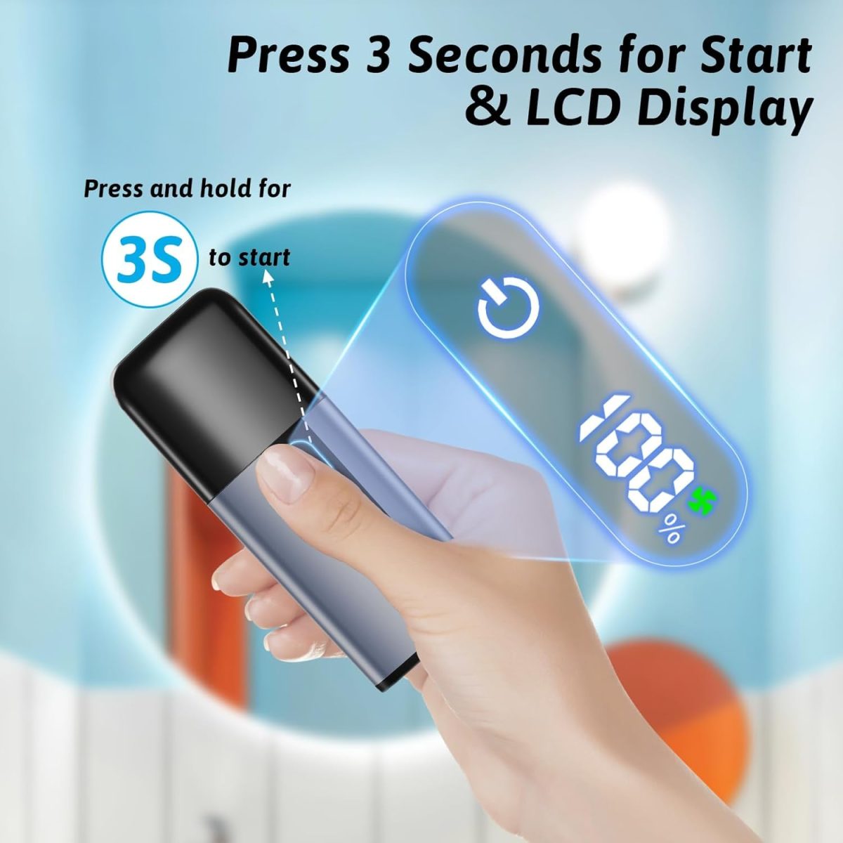 ⁦KASTWAVE Nose Hair Trimmer, Portable Nose Hair Trimmer for Men Women Rechargeable with LED Display, Dual Edge Blade, Nose Hair Removal 8,000 RPM Motor & Dual-Edge Blades⁩ - الصورة ⁦2⁩
