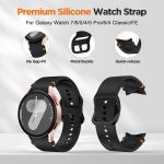 ⁦Silicone Strap Compatible With Samsung Galaxy Watch 7/6/5/4/FE 40mm 44mm, Quick Release No Gap Watch Band for Galaxy Watch 6 Classic/4 Classic 43mm 47mm 42mm 46mm Sport Wristbands⁩ - الصورة ⁦2⁩