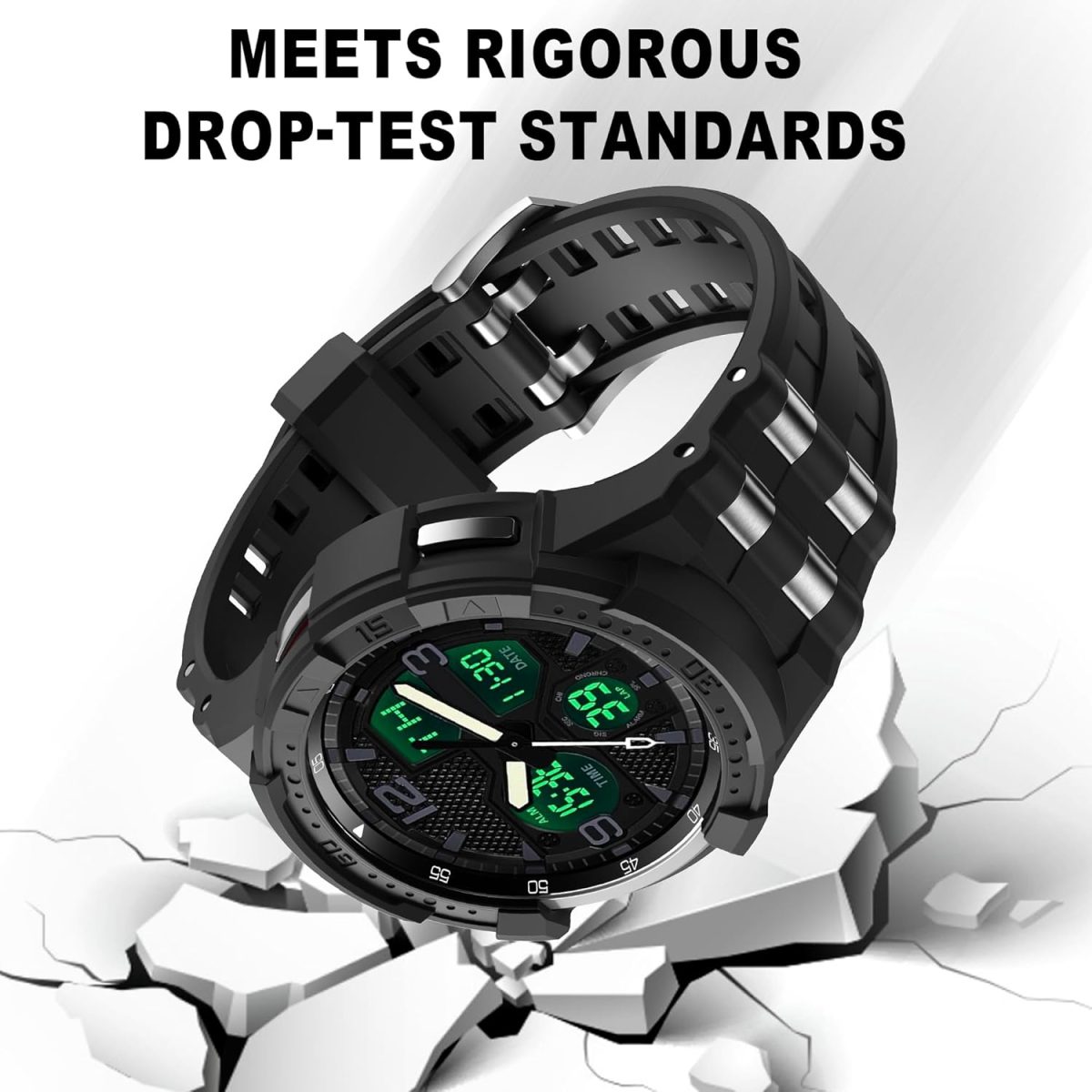 ⁦T-ENGINE Band Compatible with Samsung Galaxy Watch 6 Classic 47mm Band with Case, Rugged One-Piece Case with Band for Galaxy 6 Classic 47mm (2023)⁩ - الصورة ⁦3⁩