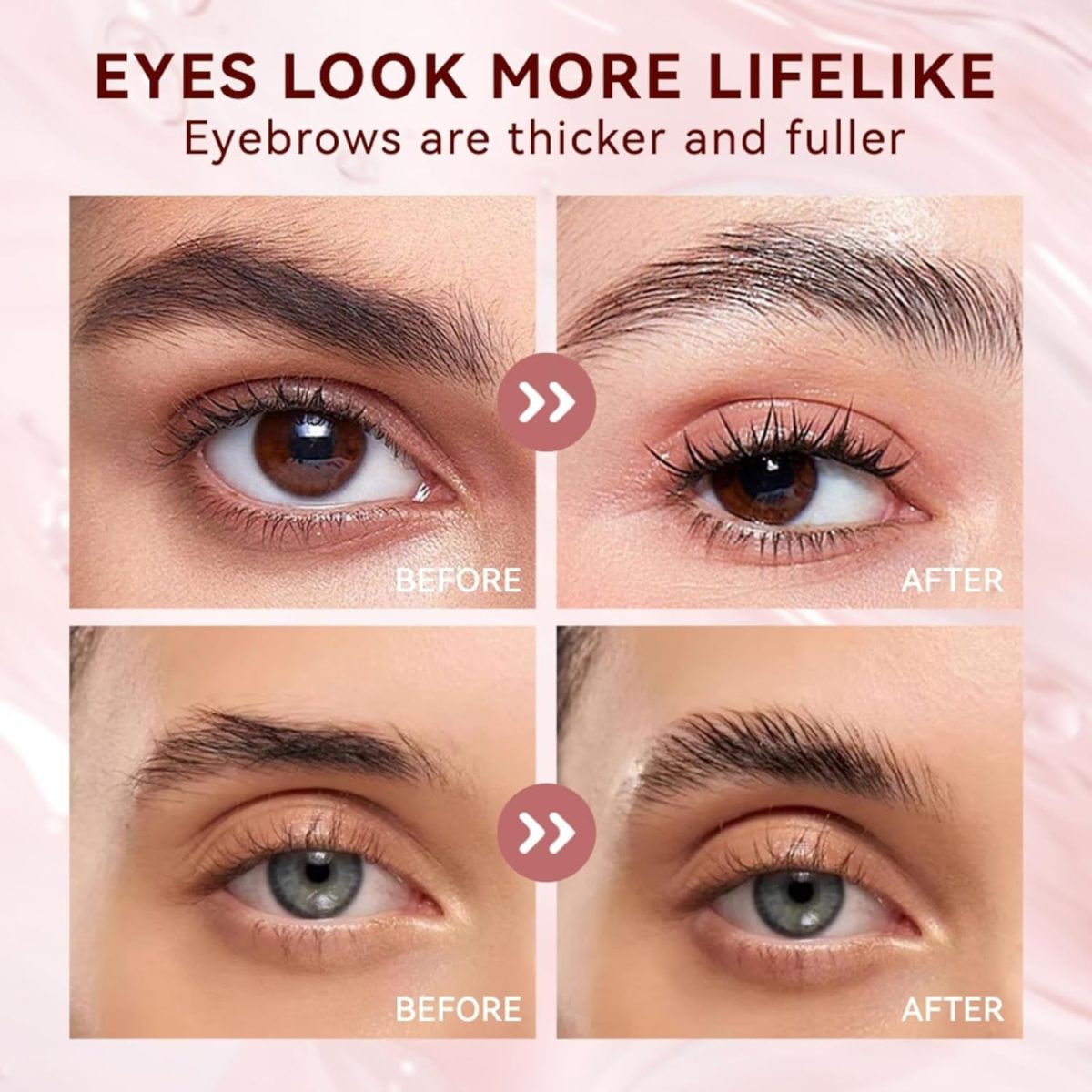 ⁦Azonee Eyebrow Gel Clear Eyebrow Shaping Wax Brow Gel Brow Styling Wax Soap Brows Waterproof Long-lasting Eyebrows Styling Wax for Holding Brows In Place and Brow Lamination Effect for Women Girl⁩ - الصورة ⁦5⁩
