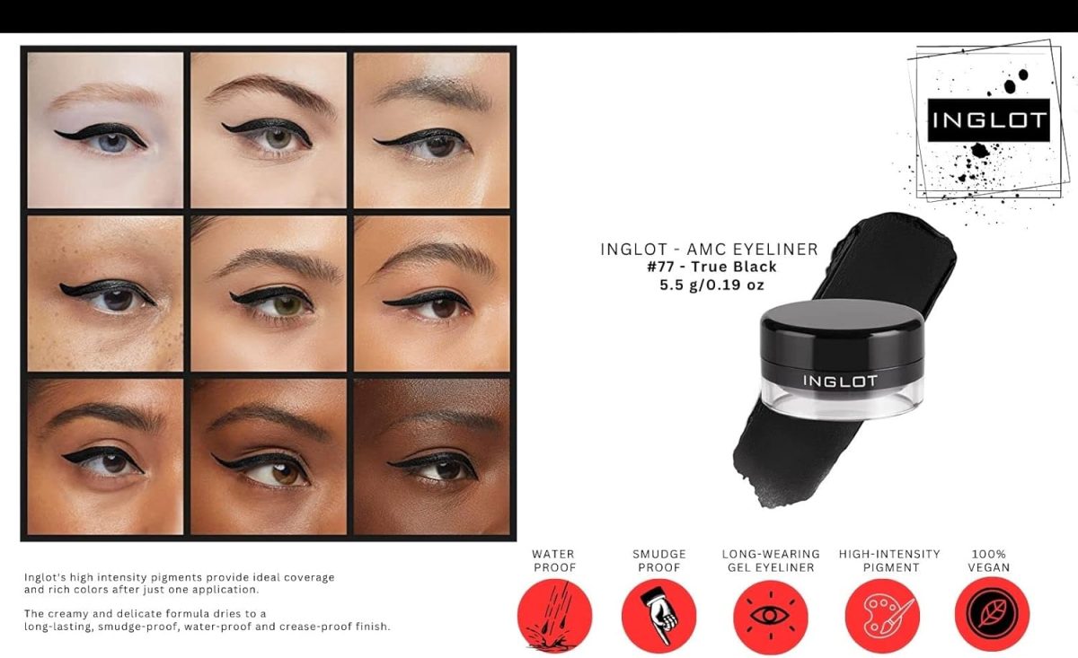 ⁦INGLOT Eyeliner Bundle - AMC Eyeliner Gel 90, AMC Eyeliner Gel 77 and Brush 30T (3-piece)⁩ - الصورة ⁦2⁩