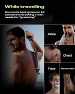 ⁦NALACAL Back Shavers for Men Long Handle, Electric Shavers with Detachable and Extendable, 5-in-1 Mens Back Shaver with Travel Lock, Self-Service Body Hair Trimmer for Wet or Dry Shaving⁩ - الصورة ⁦2⁩