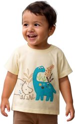 ⁦LUAY 100% Organic Cotton T-Shirts for Boys & Girls Festive Short Sleeve Styles in Vibrant Colors and Patterns for Kids and Toddlers_Regular Fit⁩ - الصورة ⁦2⁩