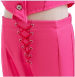 ⁦Goodern Girls Hot Pink Cowgirl Costume,Sleeveless Top Flare Pants Kids Cosplay Costume Set,Kids Disco Outfits Movie Dress up for Halloween Birthday Party Stage for Girls Aged 4-12⁩ - الصورة ⁦8⁩