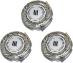 WOSEEN 3PCS Replacement Shavers-Blade Replacement for Philips No-relco R-azor HQ8 Dual-Precisions Shavers Blade-Heads