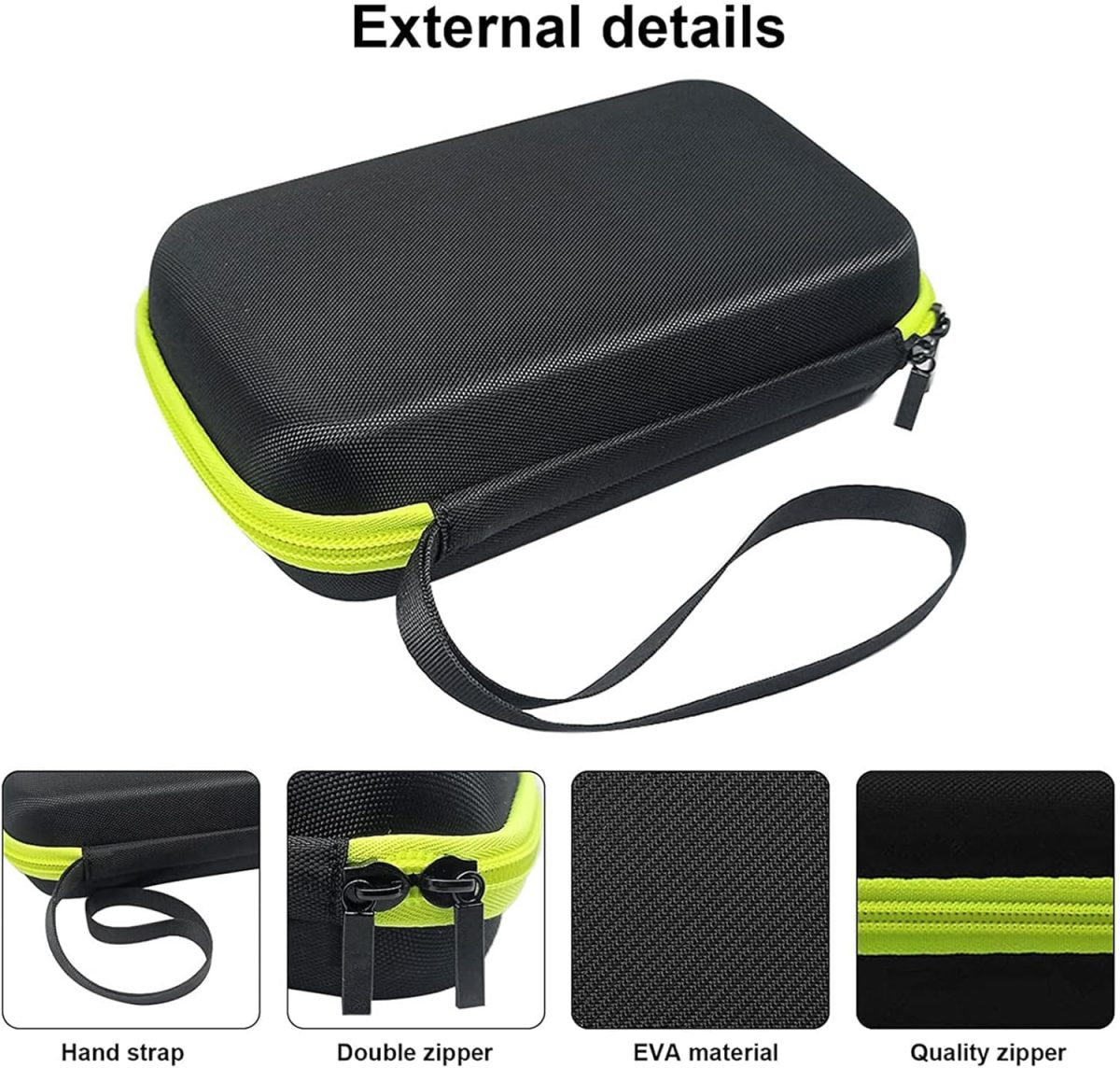 ⁦Travel Organizer Carrying Bag for One Blade Hybrid Electric Trimmer and Shaver, Hard Case Compatible for One Blade QP2520 QP2530 QP2620 QP2630⁩ - الصورة ⁦5⁩