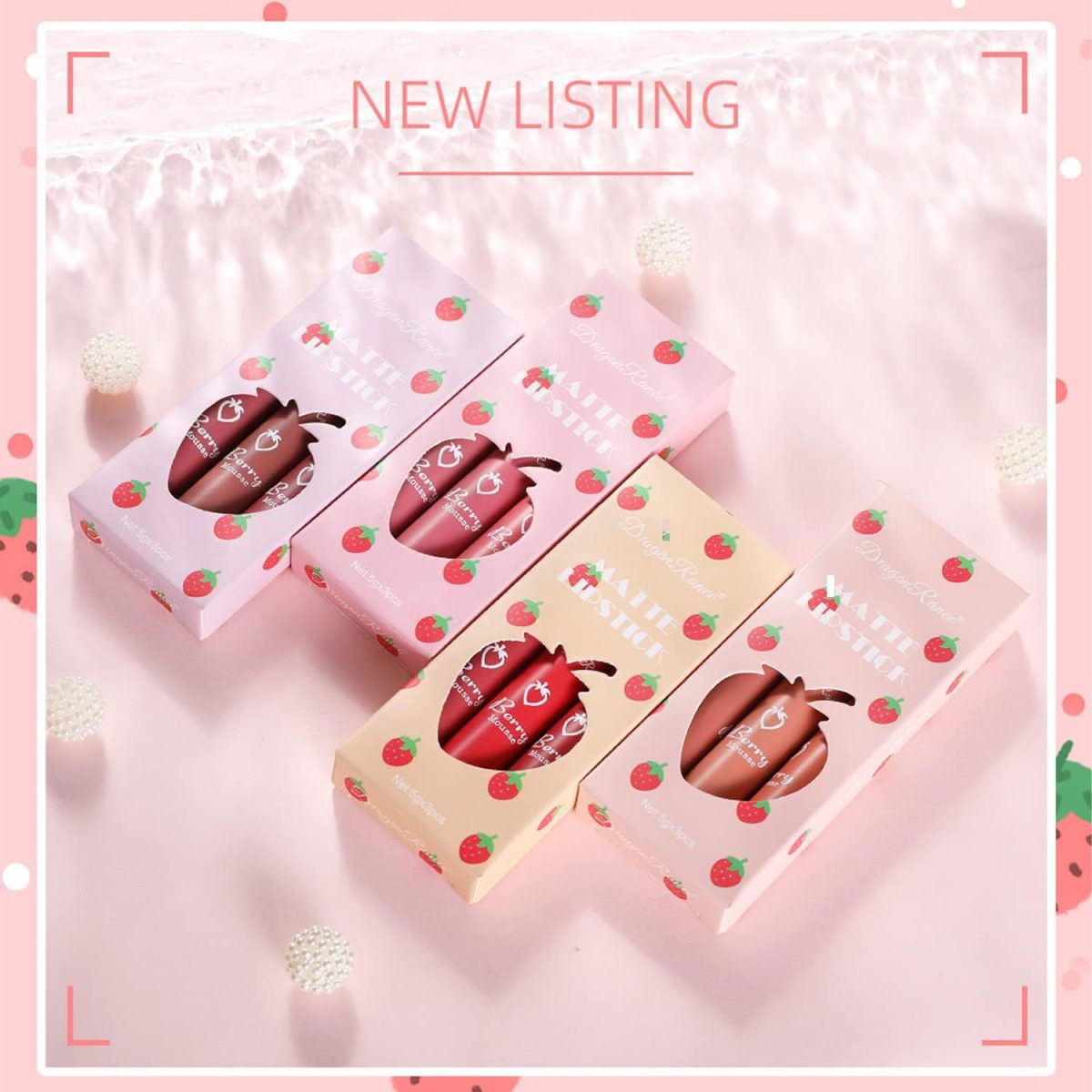 ⁦YHRY 3 Piece Nude Matte Lipstick Set, Natural Nude Lipstick, Velvet Air Moisture Smooth Crayon Lip Stain, 24 Hour Superstay, Long Lasting Waterproof Lip for Women Makeup⁩ - الصورة ⁦8⁩