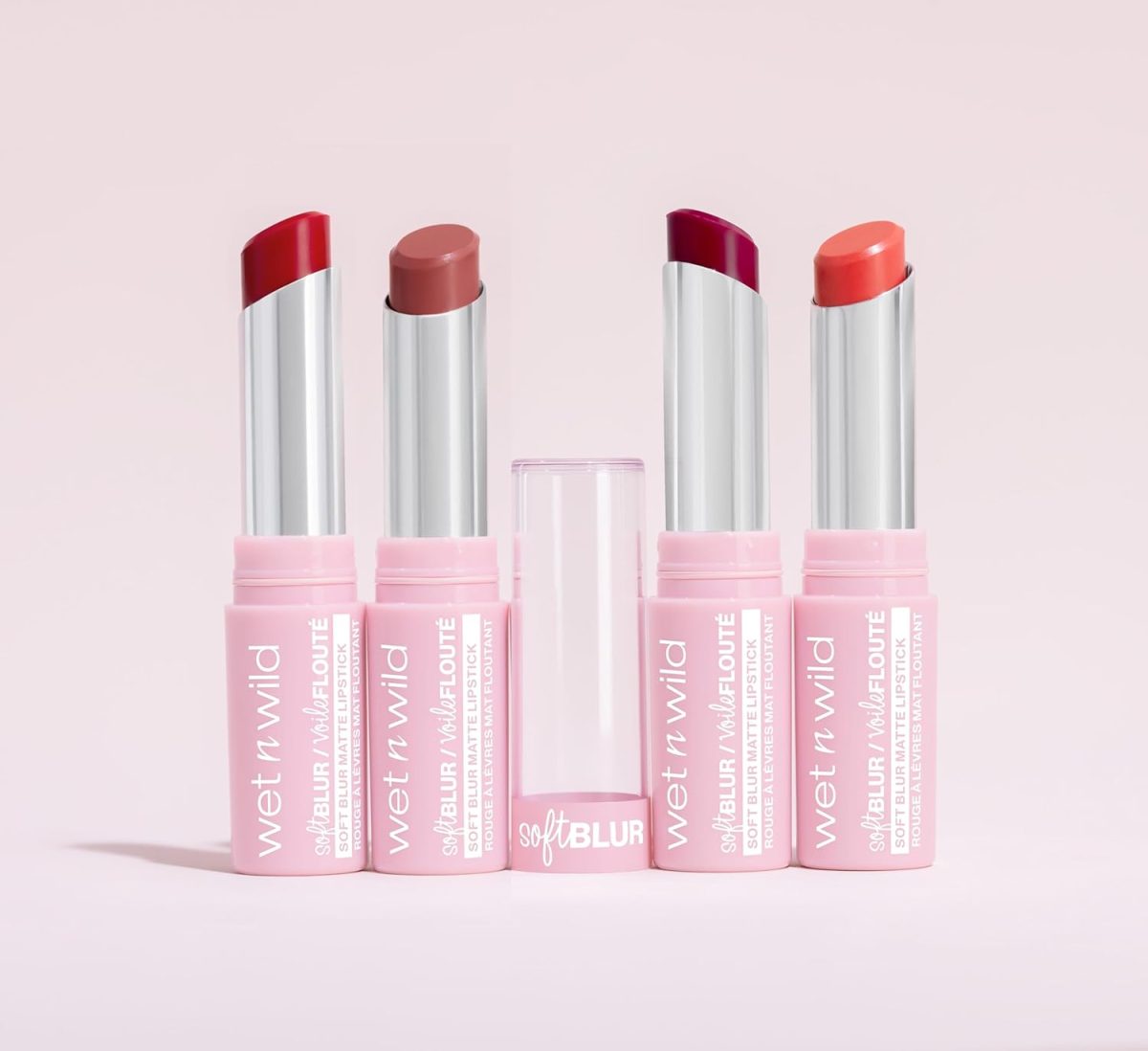 ⁦Wet n Wild Cloud Pout Soft Blur Matte Lipstick, Matte Lipstick with Non-Drying and Long-Lasting Formula, Lightweight and Moisturizing, Nude for Love⁩ - الصورة ⁦5⁩