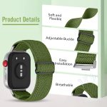 ⁦XANS 2 Pack Elastic Bands Compatible wtih Huawei Watch Fit 3/Fit 4/Fit 4 Pro - Solo Loop Nylon Breathable Adjustable Wirststraps for Women Men⁩ - الصورة ⁦2⁩